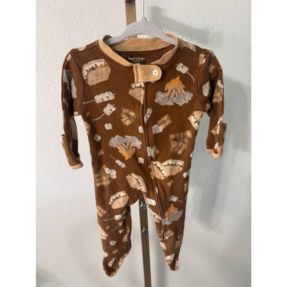 Burt's Bees Baby Brown Campfire & S'mores Footie-0-3M